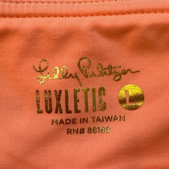 Lilly Pulitzer Luxletic navy blue neon floral stretch women’s size large skort - Picture 9 of 11